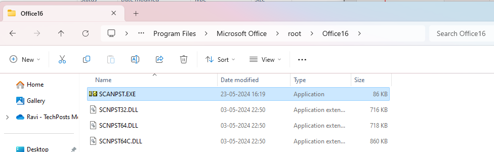 Locate SCANPST.exe on your System